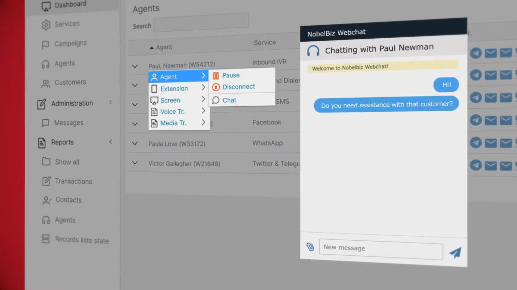 nobelbiz omnichannel contact center software