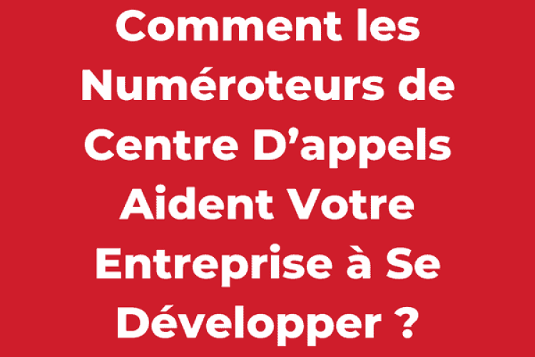 Comment les Numéroteurs de Centre D’appels Aident Votre Entreprise à Se Développer ?