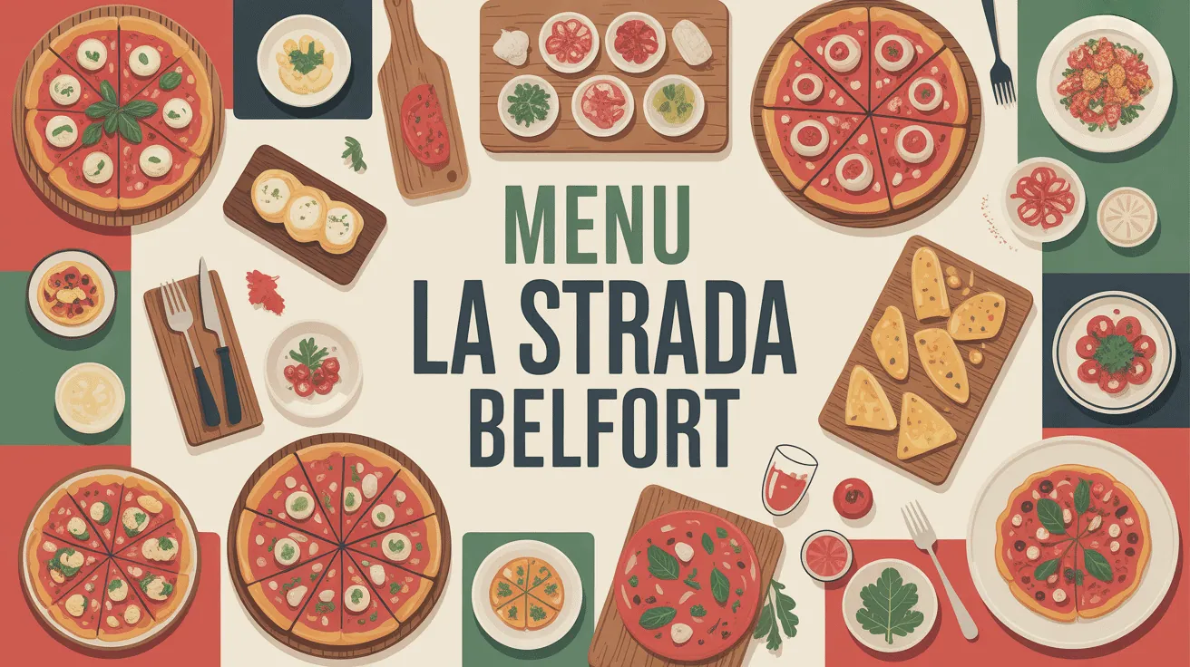 illustration conviviale du menu de la strada belfort