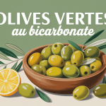 Bocal olives vertes maison préparation bicarbonate de soude
