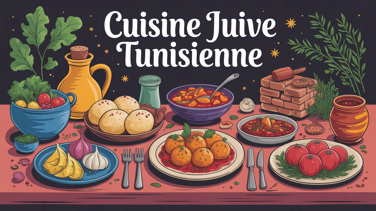 recette juive tunisienne, table familiale mets traditionnels