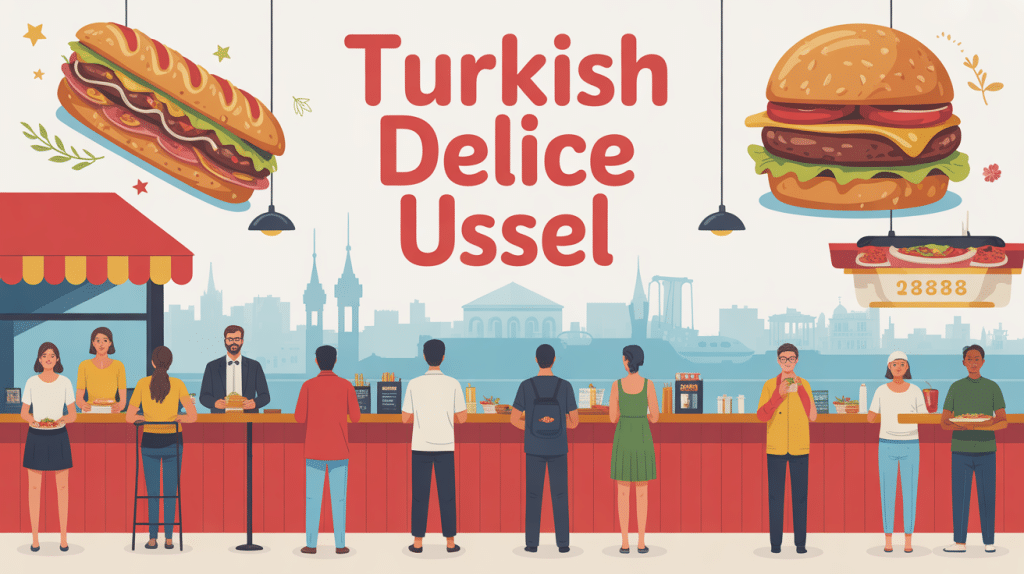 illustration ambiance turkish delice ussel snack rapide