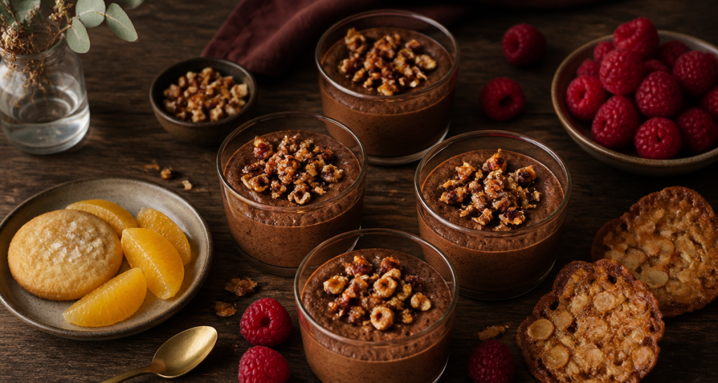 accompagner une mousse au chocolat verrines et accompagnements gourmands