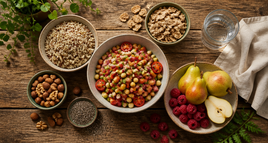 aliments contenants des fibres variés