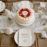 bapteme au restaurant table elegante