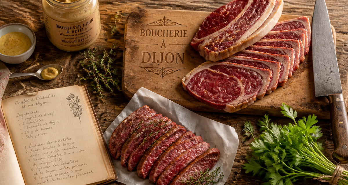 boucherie dijon viande maturée sur planche bois