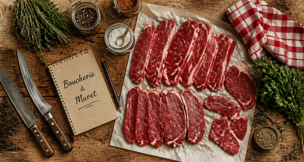 Boucherie Muret viande Limousine sur planche