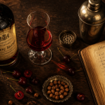 cherry brandy liqueur bouteille verre cerises