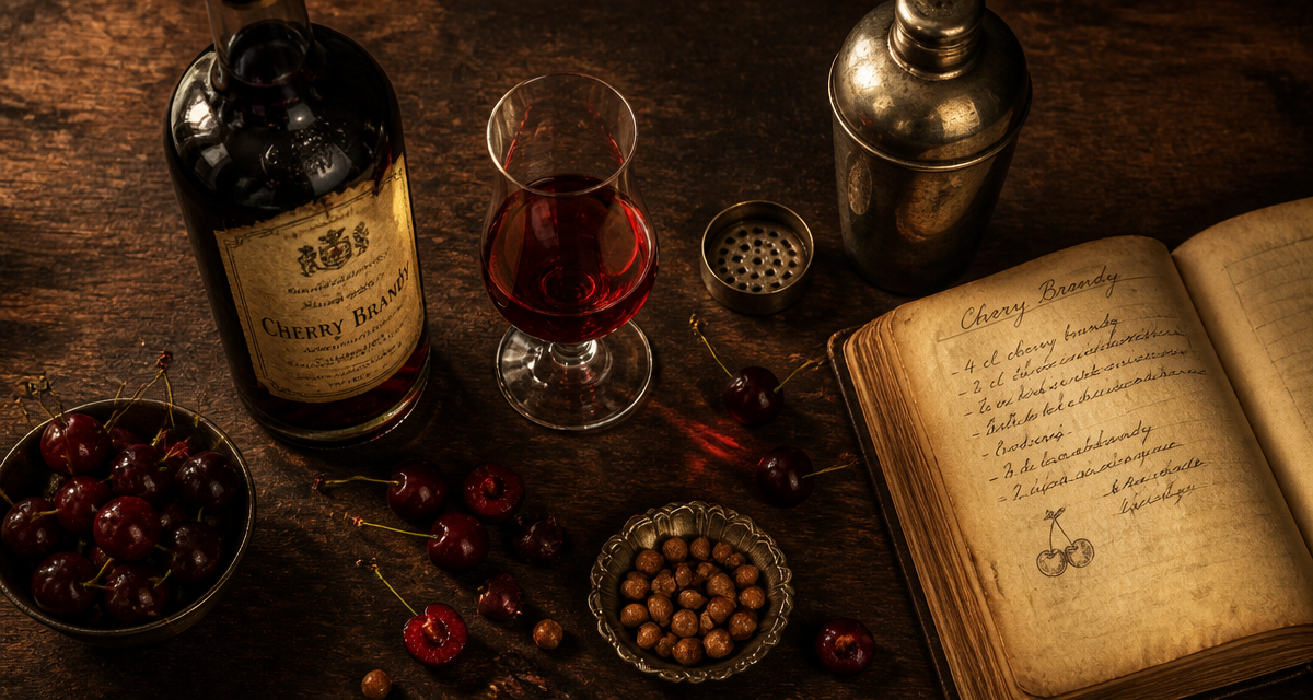cherry brandy liqueur bouteille verre cerises