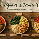 liste des legumes et feculents en assiette