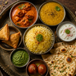 repas indien maison thali et épices