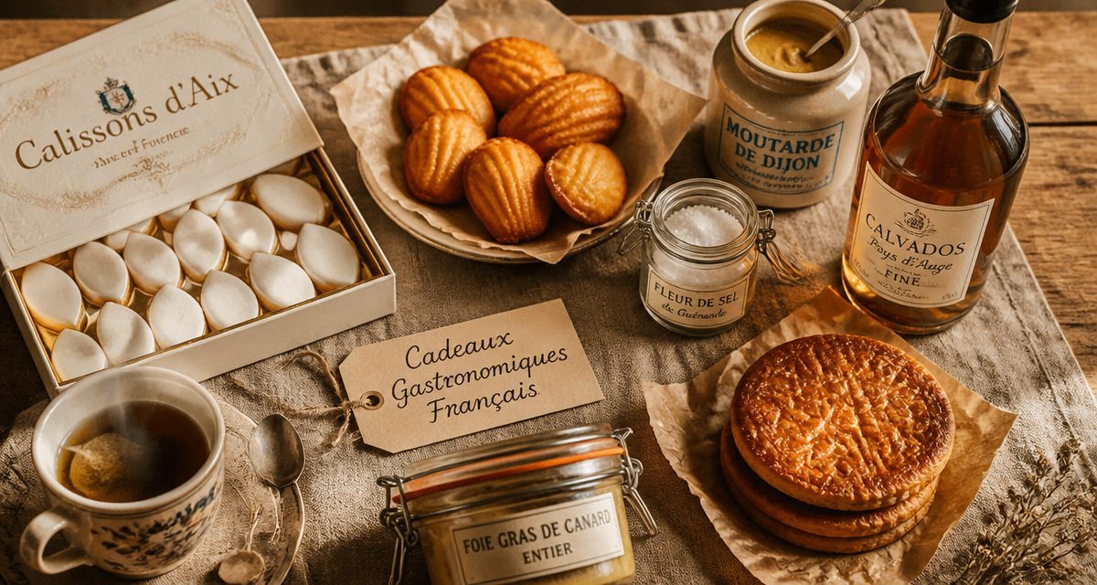spécialités françaises à offrir sur table en bois