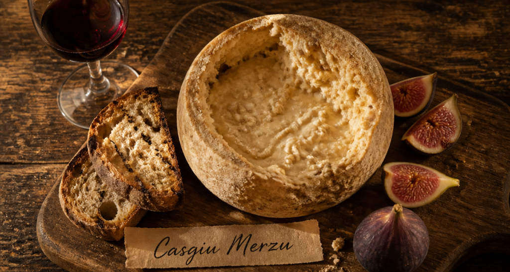 fromages corses avec vers casgiu merzu et pain