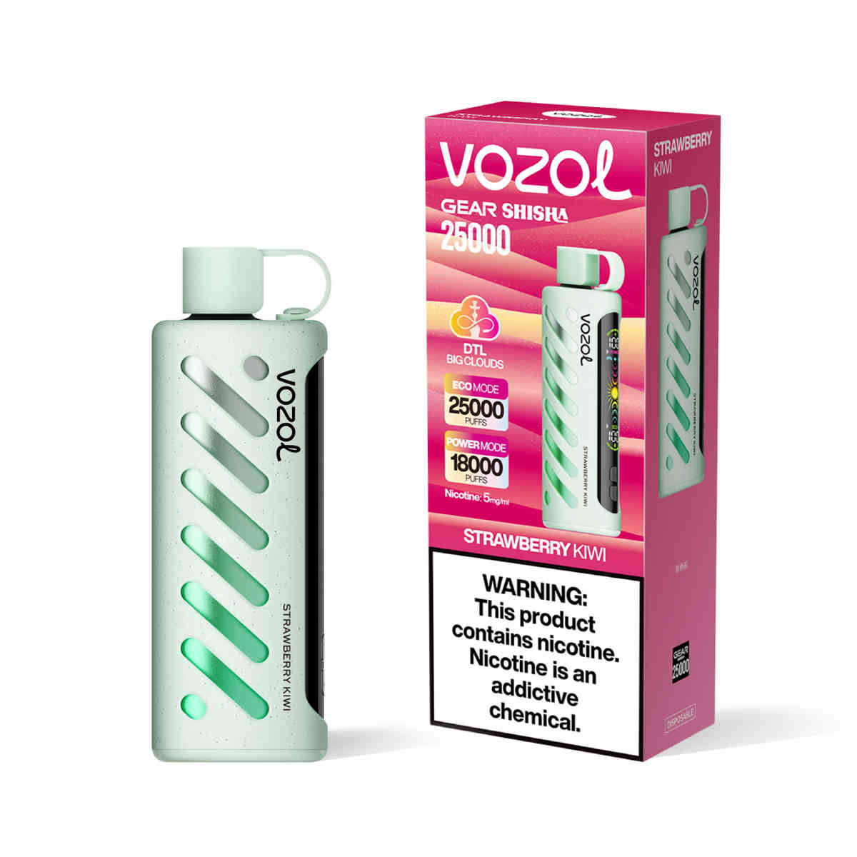 Vozol Gear Shisha 25000 Strawberry Kiwi – Bild 2