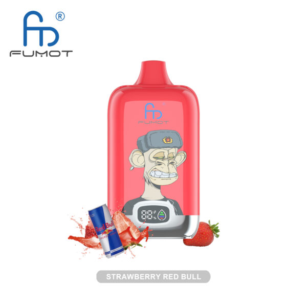 Fumot Digital Box 12000 Strawberry Red Bull
