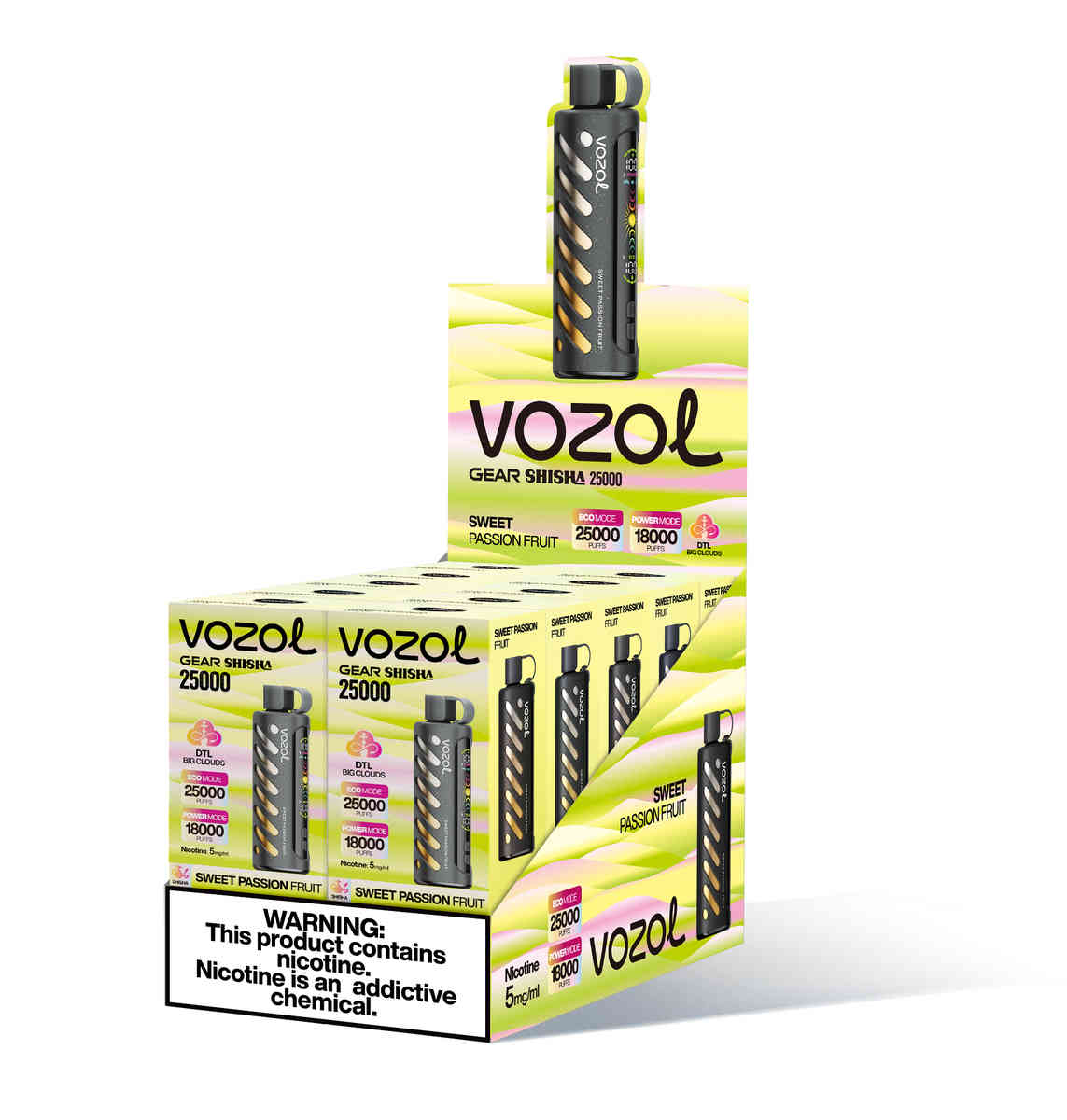 Vozol Gear Shisha 25000 Sweet Passion Fruit – Bild 3