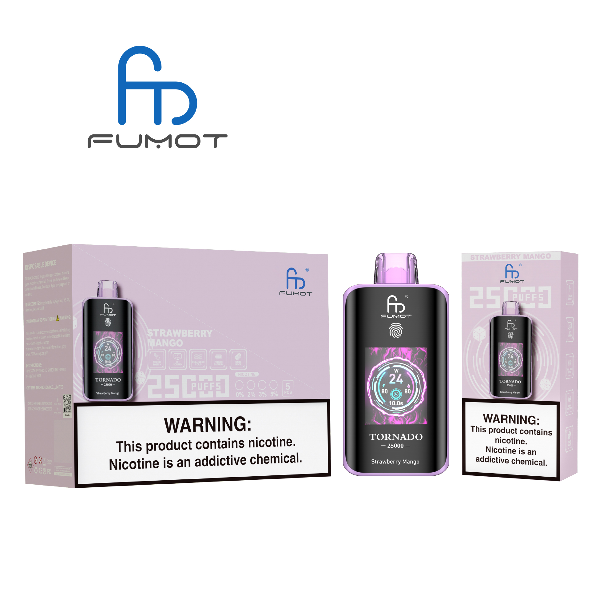 Fumot Tornado 25000 Strawberry Mango - Imagen 4