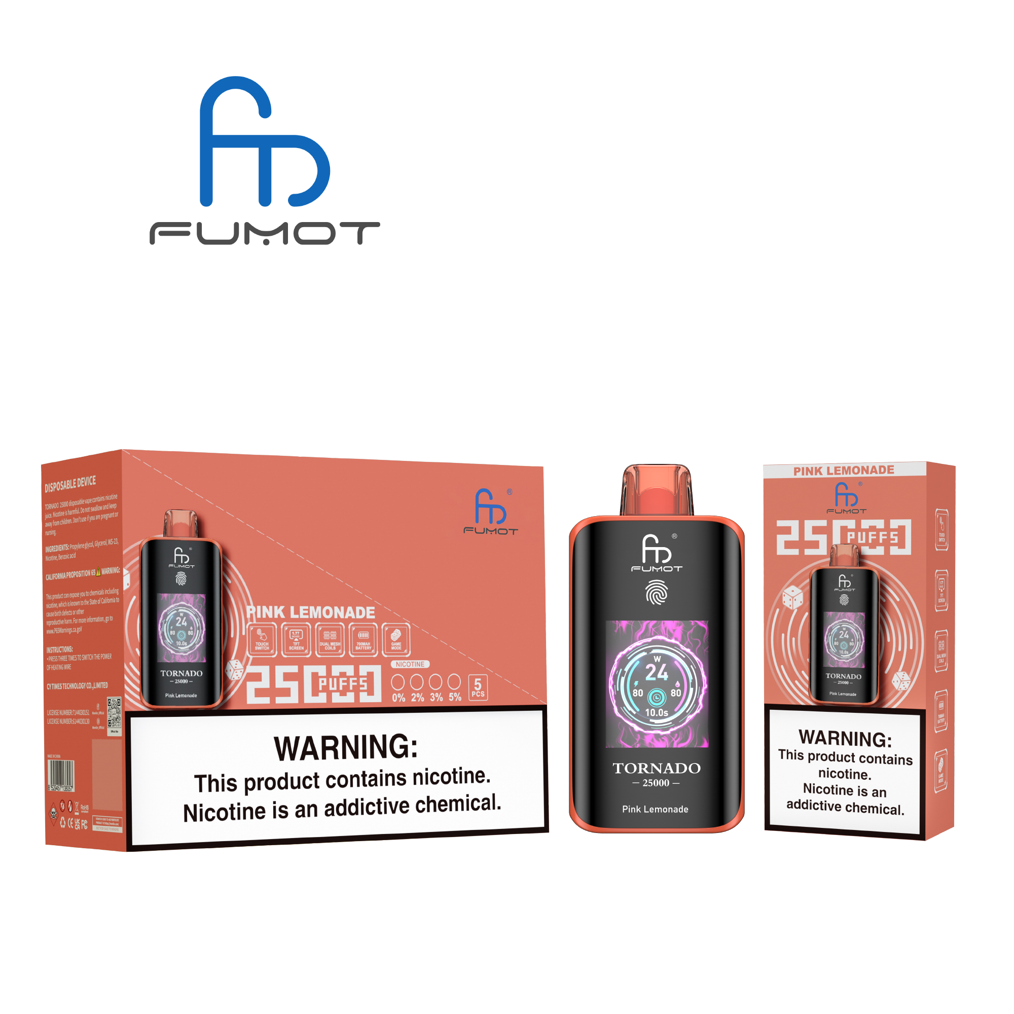 Fumot Tornado 25000 Pink Lemonade - Kép 4