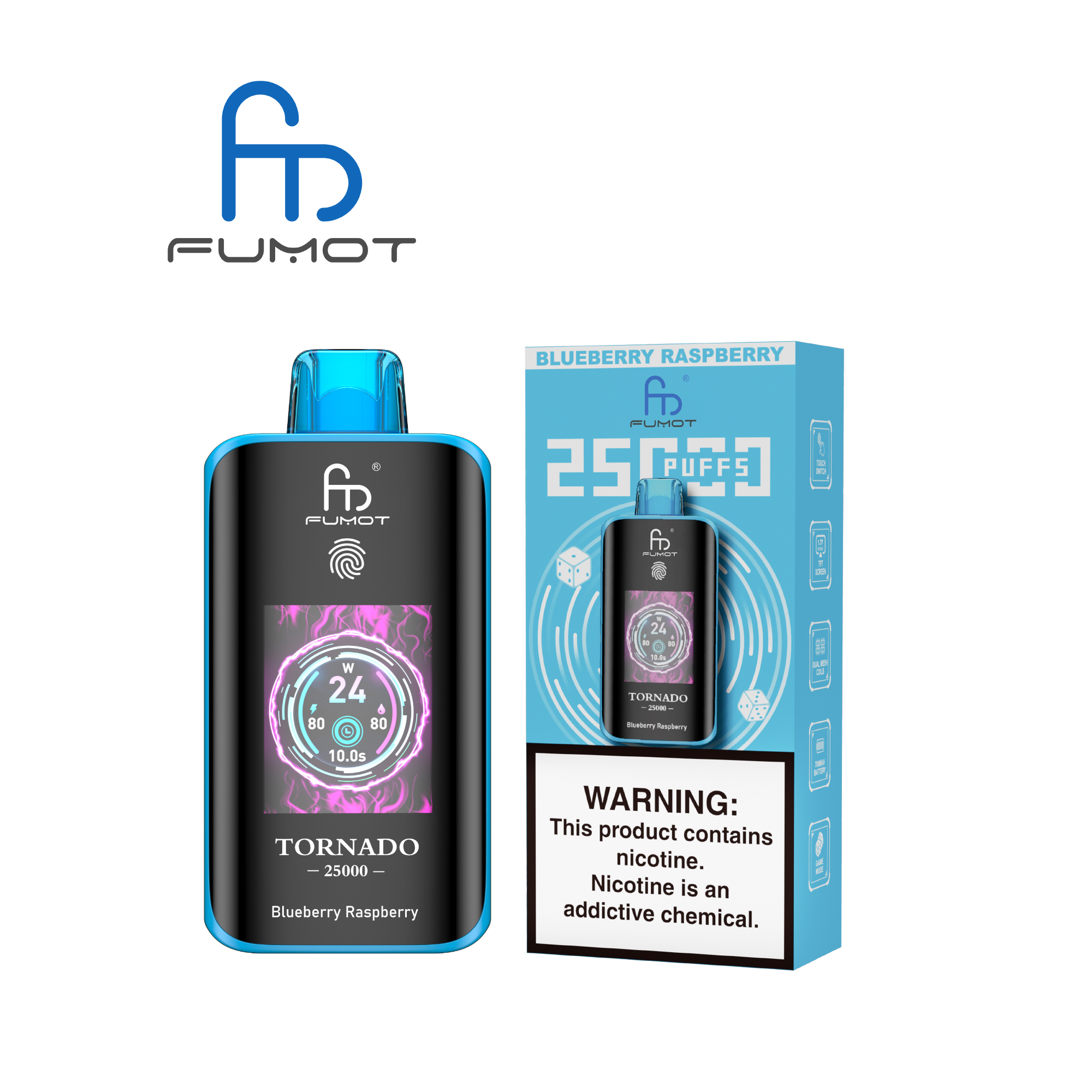 Fumot Tornado 25000 Blueberry Raspberry – Bild 3