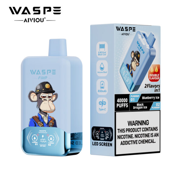 WASPE AIVIOU 40000 Blueberry Ice/Black Dragon Ice