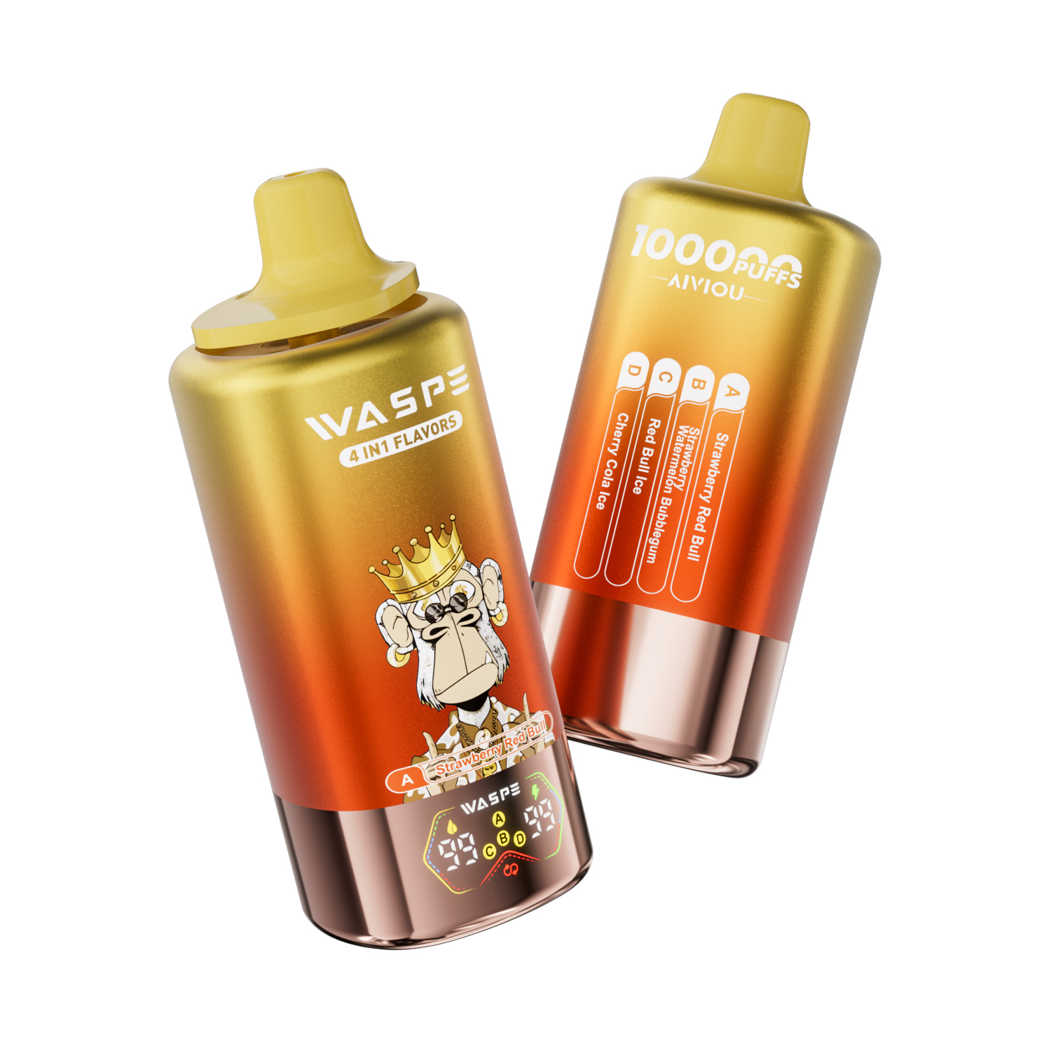 WASPE 4-in-1 100000 Strawberry Red Bull/Strawberry Watermelon Bubblegum/Red Bull Ice/Cherry Cola Ice