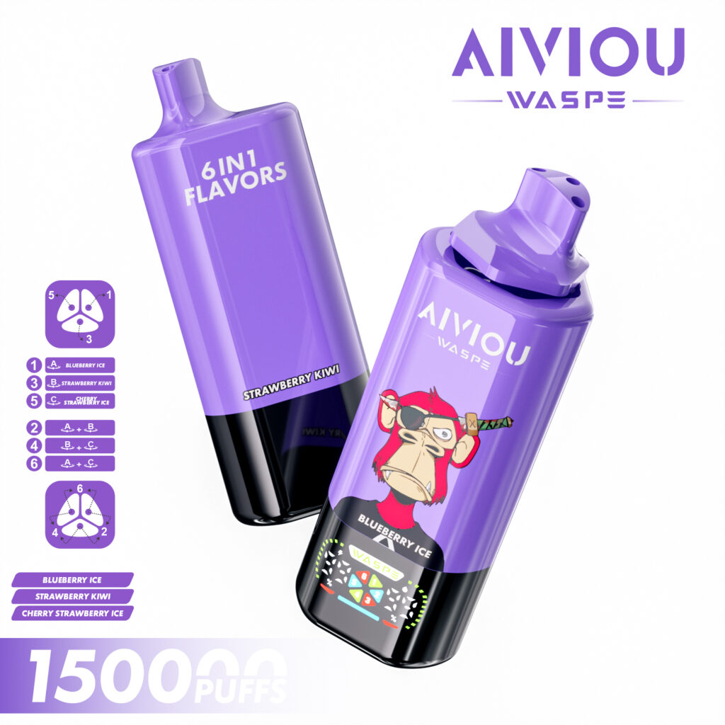 WASPE 6-in-1 150000 Blueberry Ice/Strawberry Kiwi/Cherry Strawberry Ice
