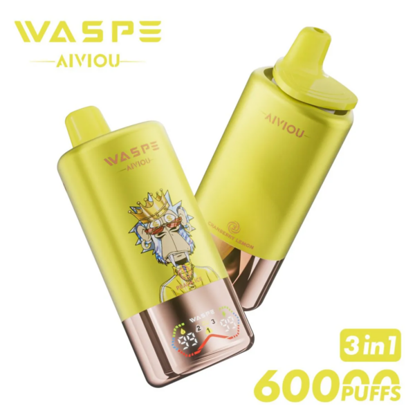 WASPE AIVIOU 60000 Peach Ice/Pineapple Mango Peach/Cranberry Lemon