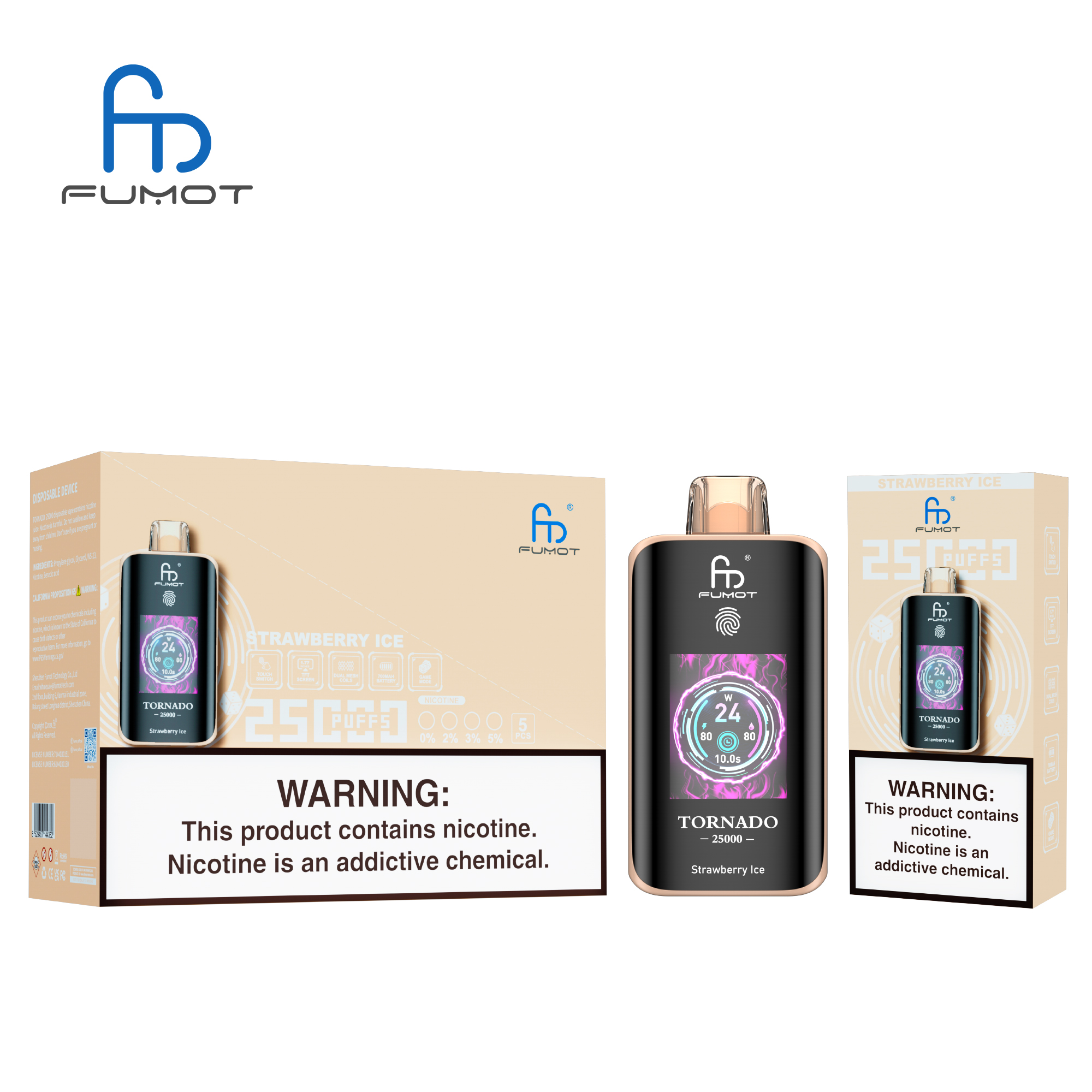 Fumot Tornado 25000 Strawberry Ice - Kép 4