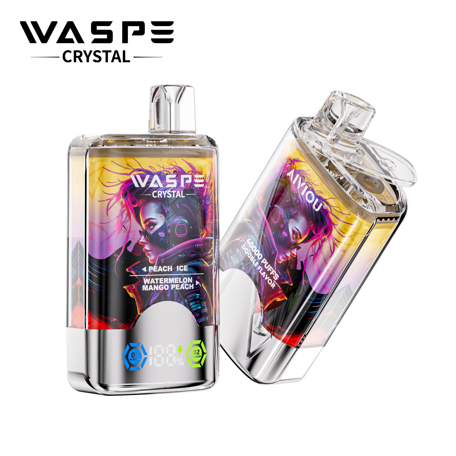 WASPE Crystal 40000 Peach Ice/Watermelon Mango Peach