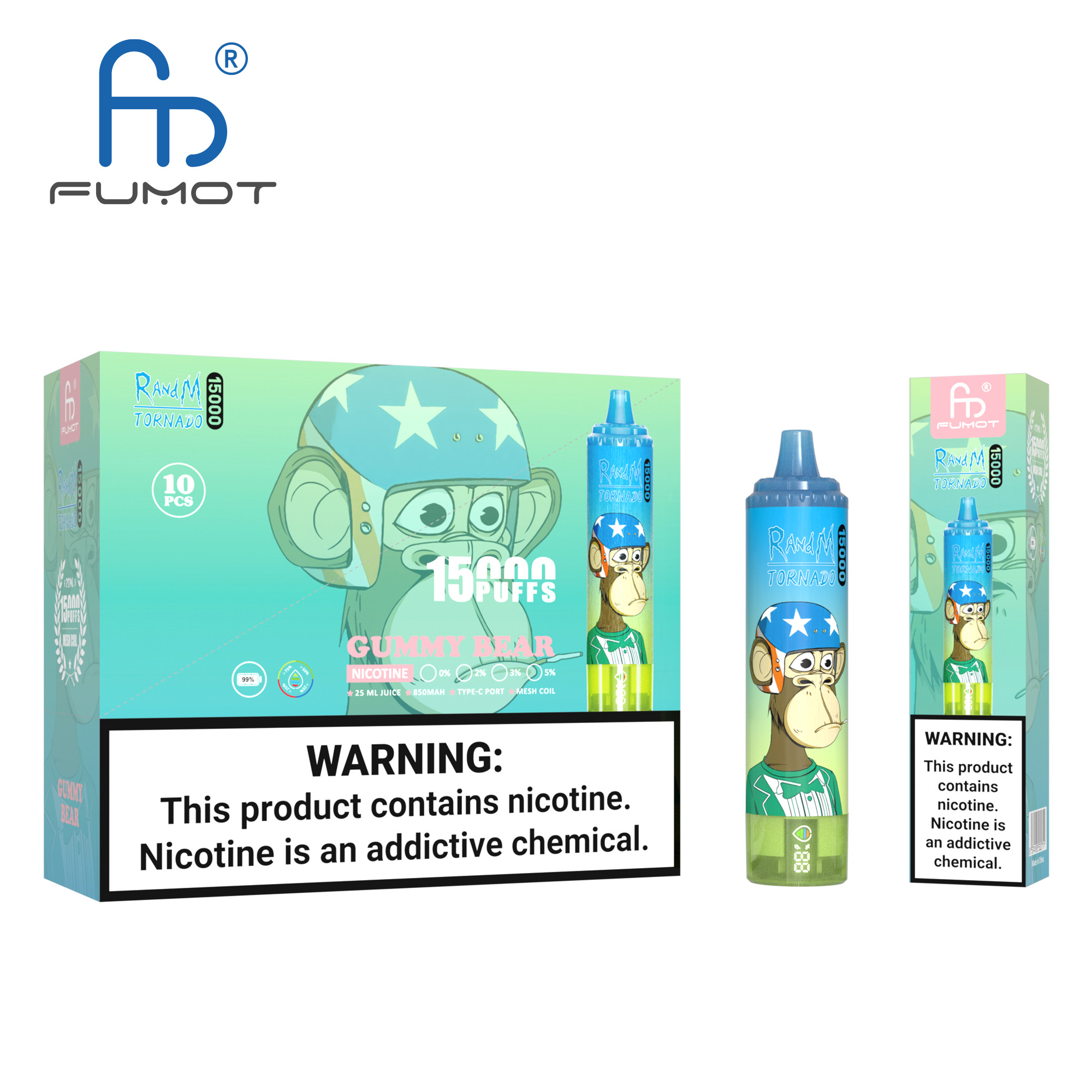 Fumot Tornado 15000 Gummy Bear – Bild 4