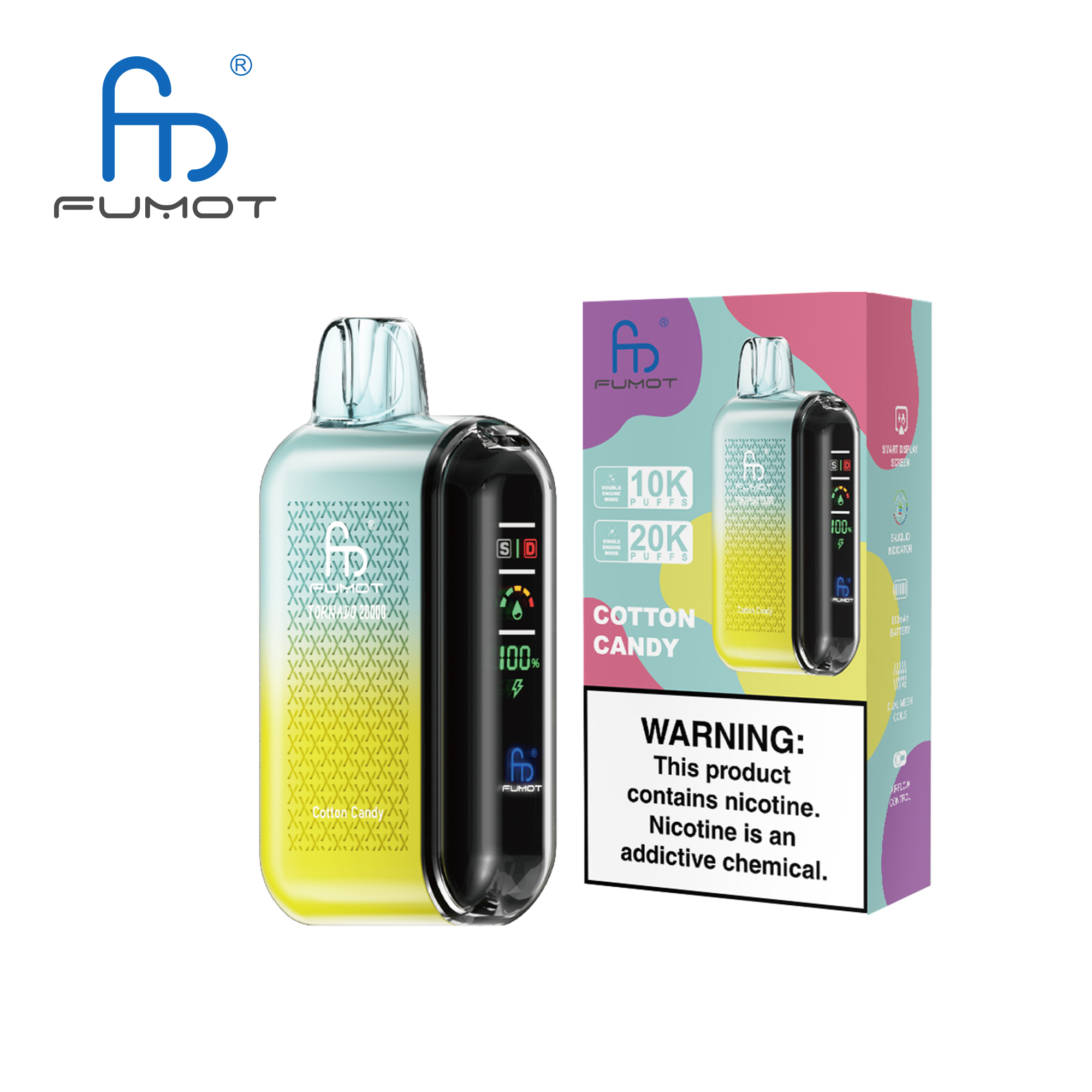 Fumot Tornado 20000 Cotton Candy – Bild 3