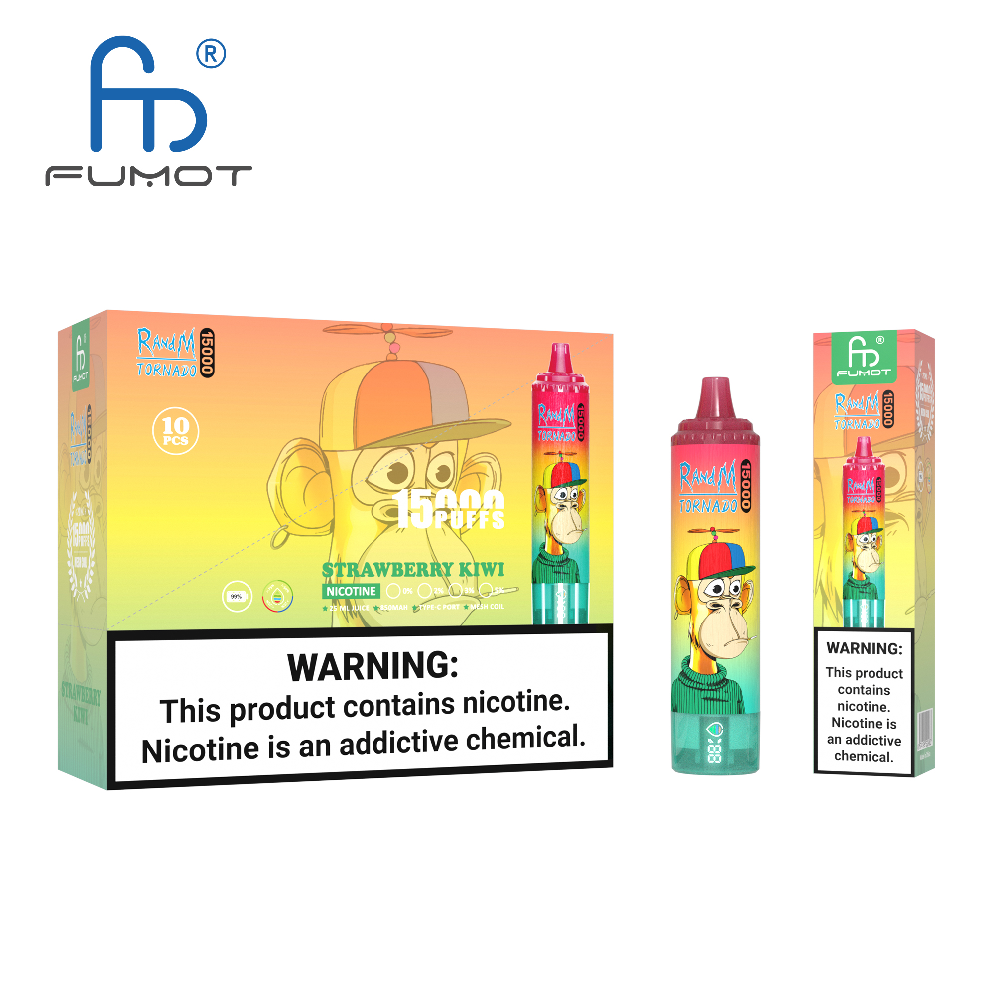 Fumot Tornado 15000 Strawberry Kiwi – Bild 4