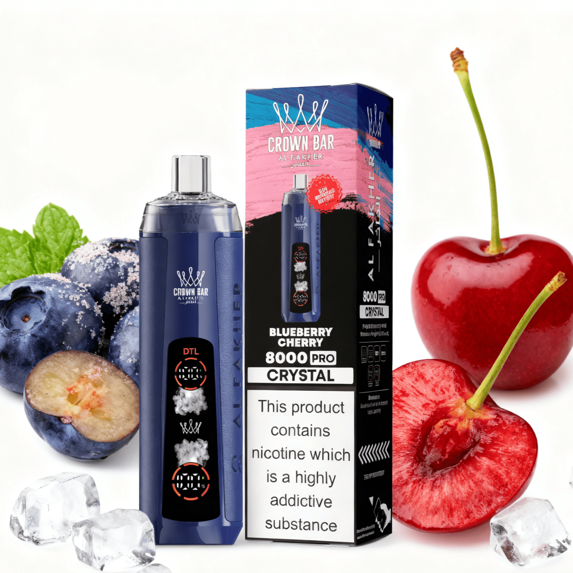 AL Fakher 8000 Crystal Blueberry Cherry