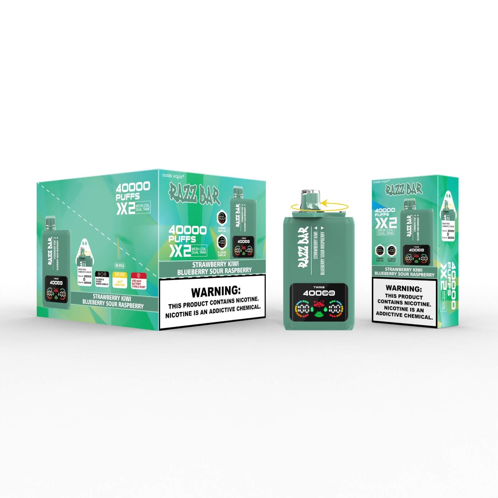 Razz Bar 40000 Strawberry Kiwi/Blueberry Sour Raspberry