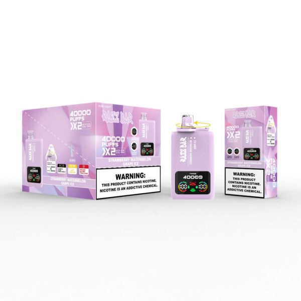 Razz Bar 40000 Strawberry Watermelon/Grape Ice