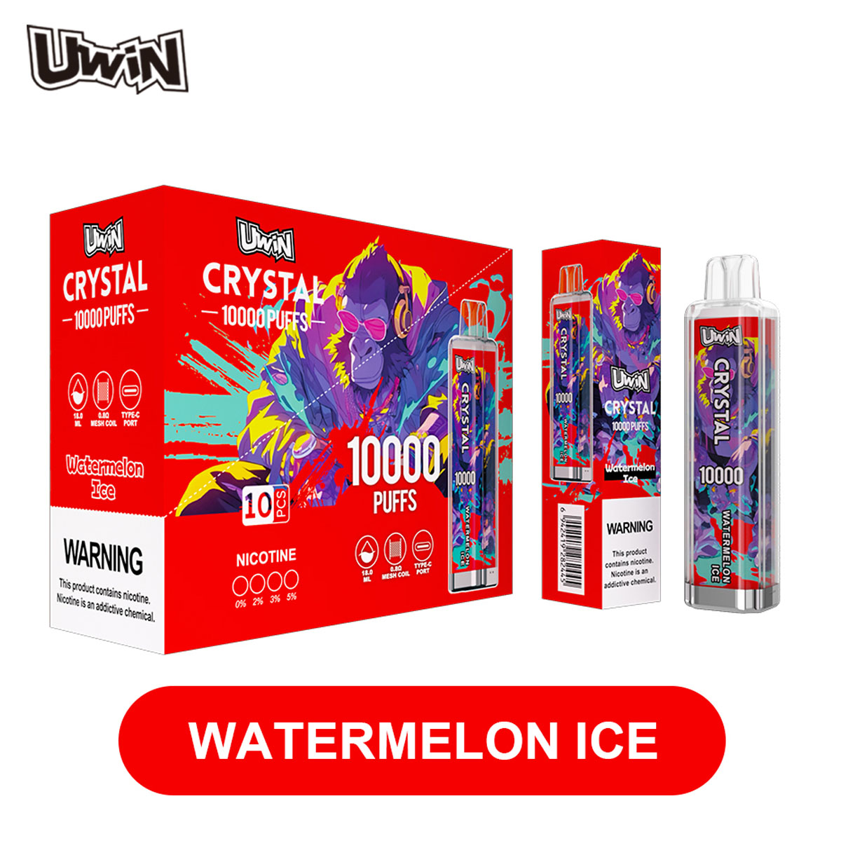Uwin Crystal 10000 Watermelon Ice