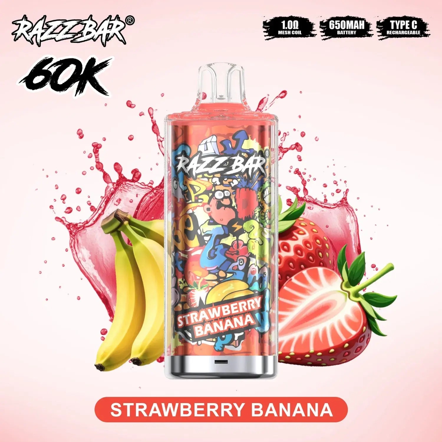 Razz Bar 60000 Lemon Peach Passion Fruit – Bild 2