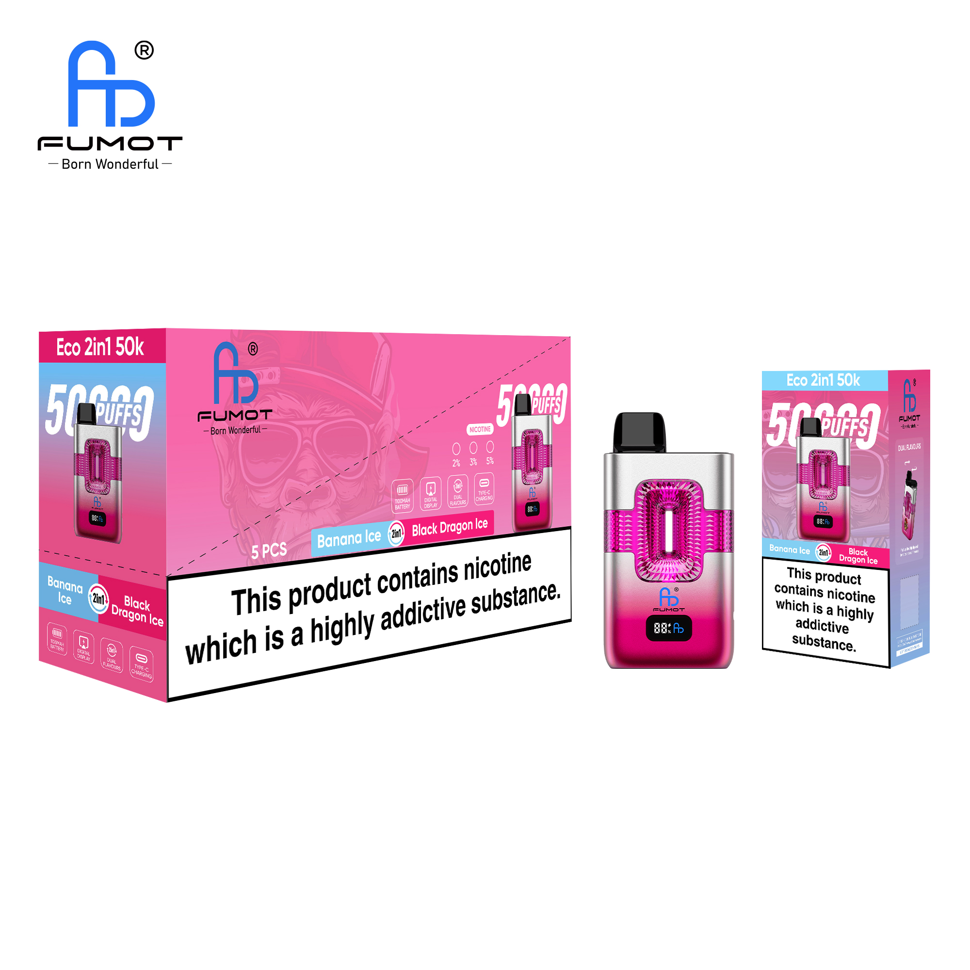 Fumot ECO 2in1 50K Banana Ice/Black Dragon Ice – Bild 4