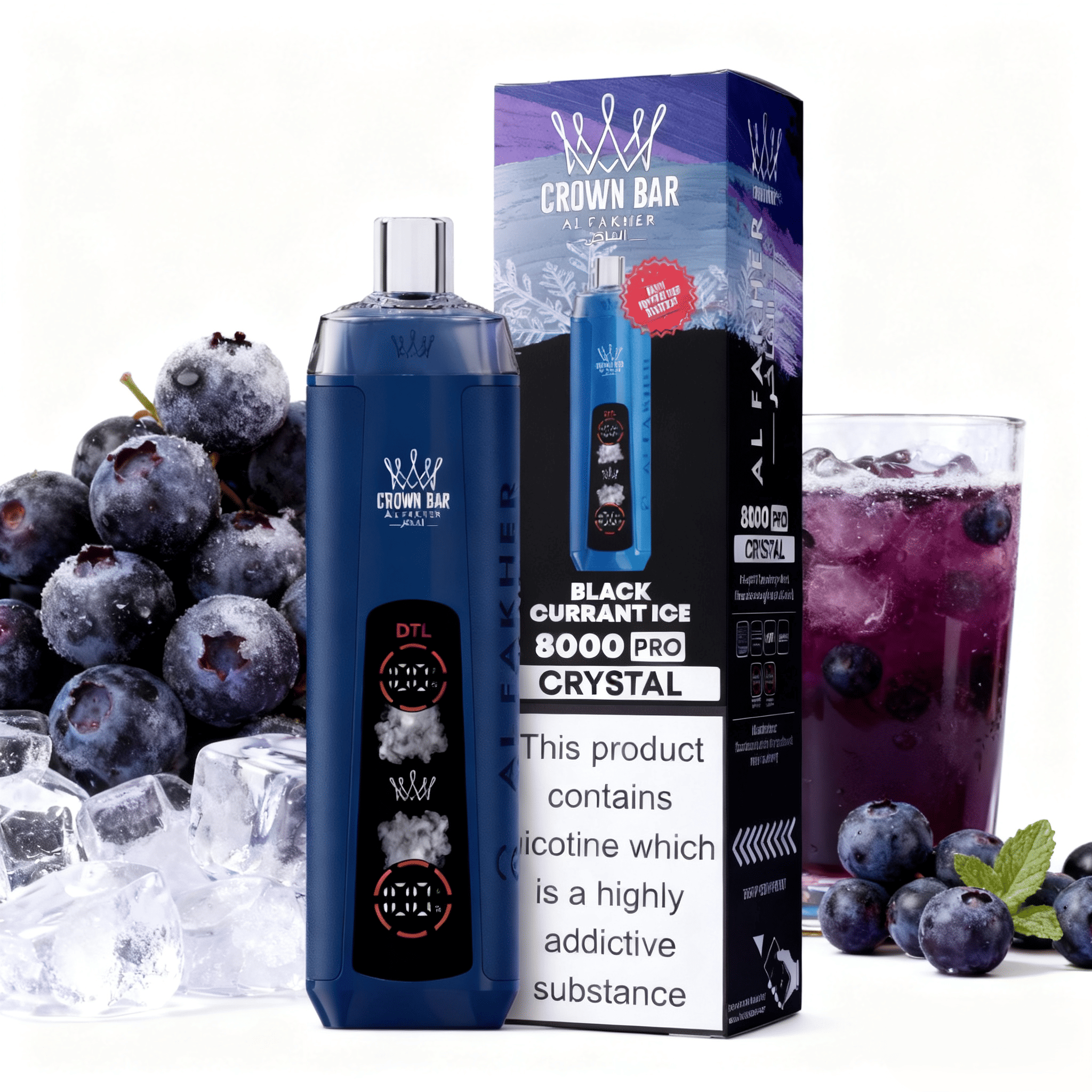 AL Fakher 8000 Crystal Blackcurrant Ice