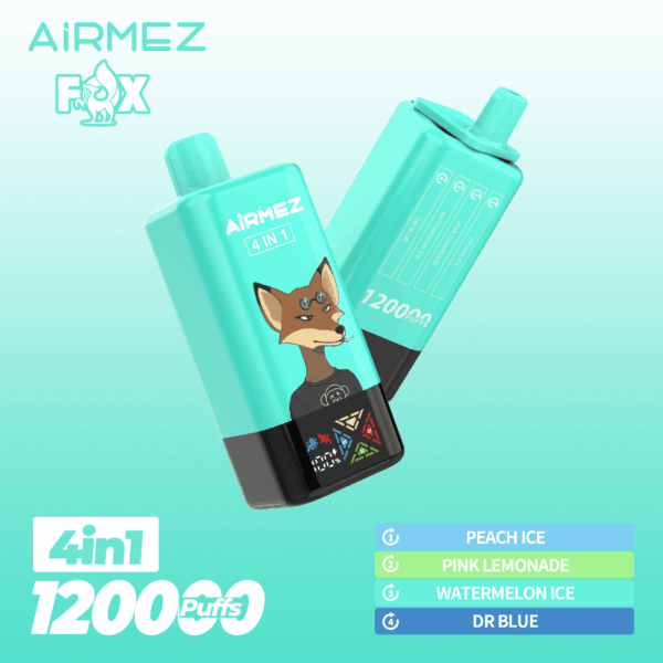 Airmez FOX 4 IN 1 120K Peach Ice/Pink Lemonade/Watermelon Ice/Dr Blue