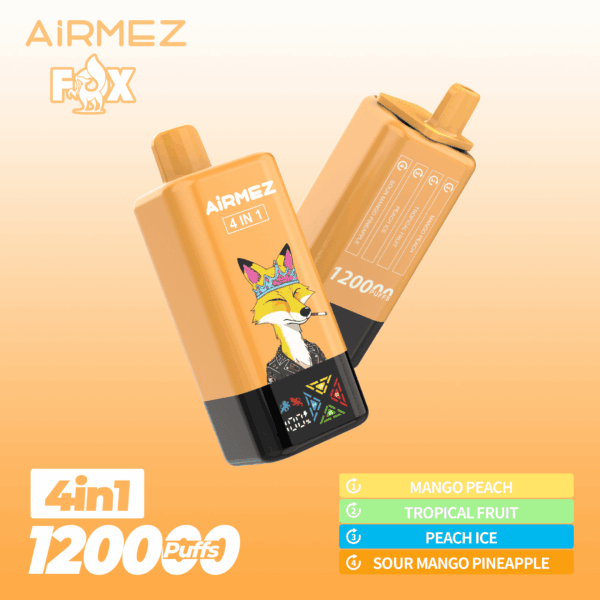 Airmez FOX 4 IN 1 120K Mango Peach/Tropical Fruit/Peach Ice/Sour Mango Pineapple