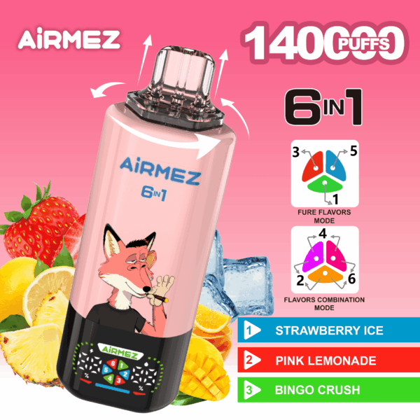 Airmez FOX 6 IN 1 140K Strawberry Ice/Pink Lemonade/Bingo Crush