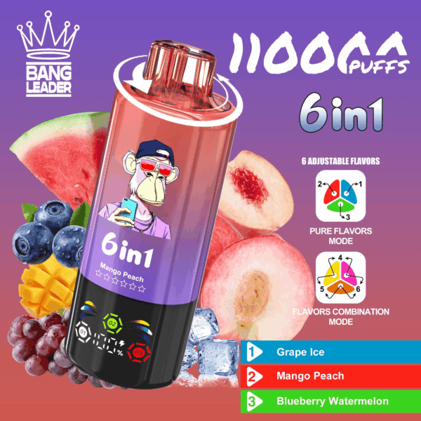 Bang Leader 110K Grape Ice/Mango Peach/Blueberry Watermelon