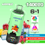 Airmez FOX 6 IN 1 140K Mixed Berries/Blue Razz Lemonade/Cherry Berry