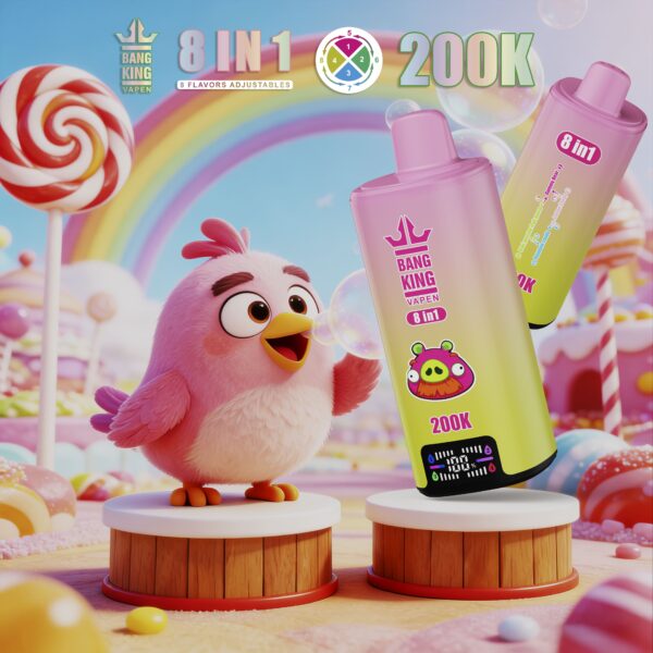 Bang King 200K Kiwi Passion Fruit Guava/Gummy Bear/Rainbow Candy/Cotton Candy