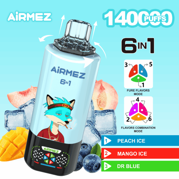 Airmez FOX 6 IN 1 140K Peach Ice/Mango Ice/Dr Blue