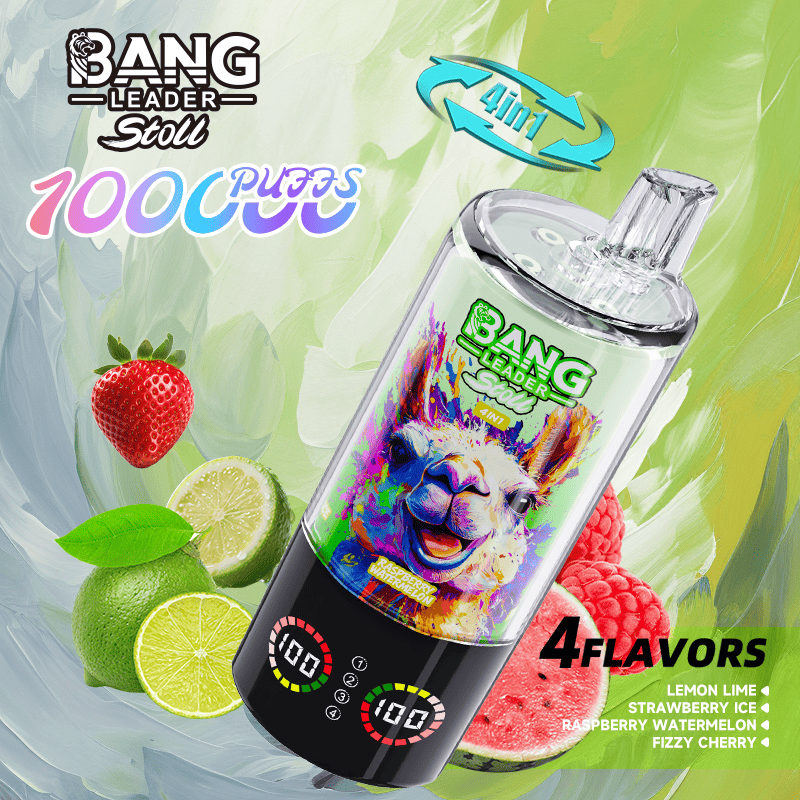 Bang Leader 100k Lemon Lime/Strawberry Ice/Raspberry Watermelon/Fizzy Cherry