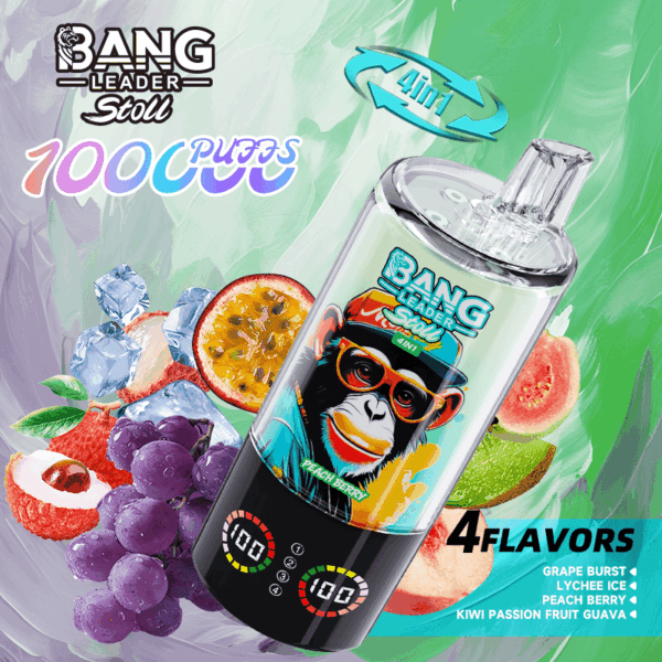 Bang Leader 100k Grape Burst/Lychee Ice/Peach Berry/Kiwi Passion Fruit Guava