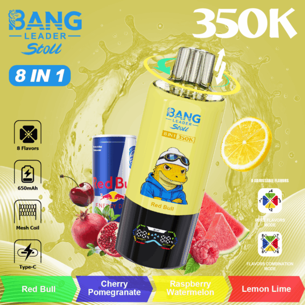 Bang Leader 350K Red Bull/Cherry Pomegranate/Raspberry Watermelon/Lemon Lime
