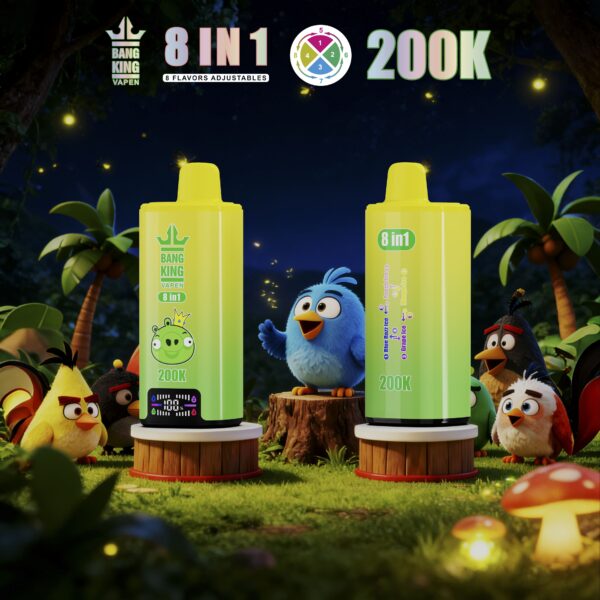 Bang King 200K Blue Razz Ice/Peach Ice/Grape Ice/Mango Ice